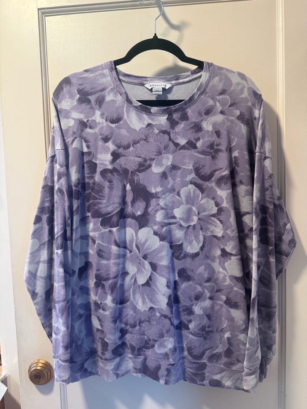 Athleta Purple Tie-Dye Crewneck Sweatshirt
